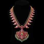 South Indian Mango Haram Necklace in 92.5 Silver