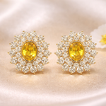 Two of a Kind - CZ Gold Stud Earrings Designs
