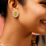 Two of a Kind - CZ Gold Stud Earrings Designs
