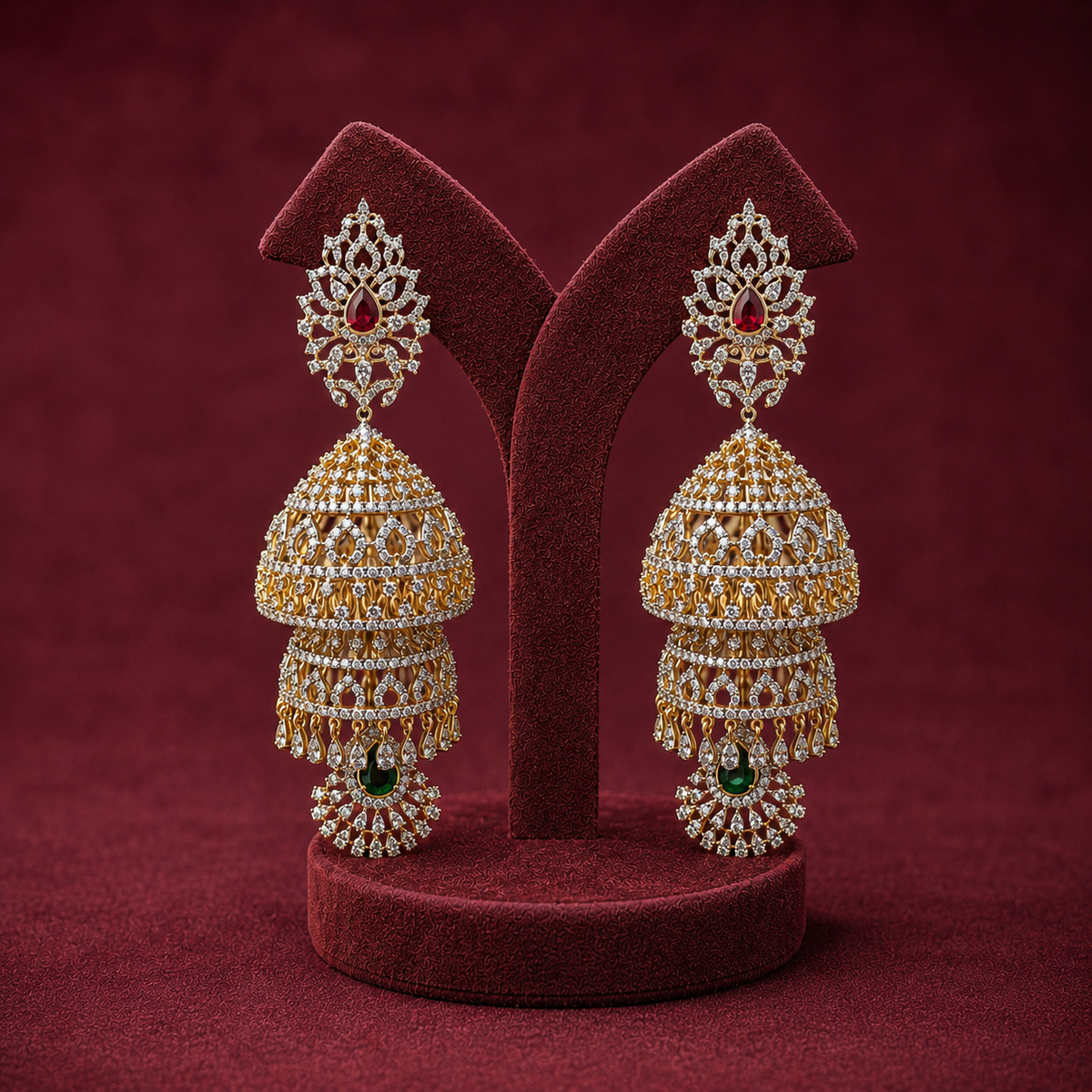 A Luxurious Pair - Long Jhumkas
