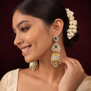 Elegant Diamond Look Jhumka Earrings Design
