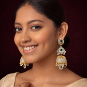 Elegant Diamond Look Jhumka Earrings Design