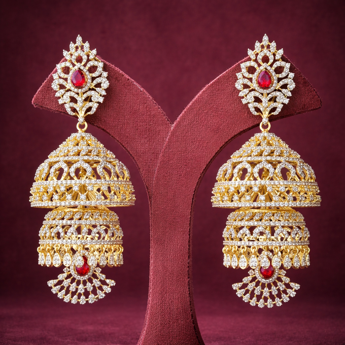 Two Layered Love - Two Layer Jhumka Designs