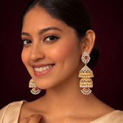 Two Layered Love - Two Layer Jhumka Designs