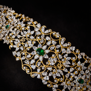 Blossoming Flowers - Silver Oddiyanam Designs with CZ Diamond
