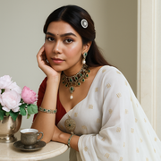 South Indian Brides - Gold Surya Chandra Hair Ornaments