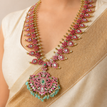 Reversible South Indian Mango Haram Necklace in 92.5 Silver