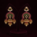 Dancing Polkis -  CZ Polki Jhumkas