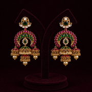 Dancing Polkis -  CZ Polki Jhumkas