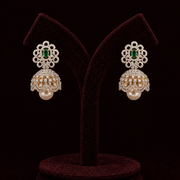 Delicate Small Buttalu South Indian Diamond Look Jhumka Earrings

