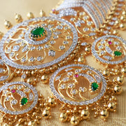 Closed setting Diamond Look Tussi Short Necklace Design