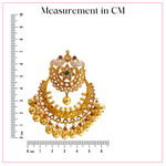Ready to Ship - Ornate South Indian Bridal Earrings with Regal Peacock Motifs