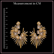 Celestial Earrings in Gold & Silver Polish - A Stellar Radiance