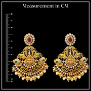 Sacred Divinity Adorned Of South Indian Temple Earrings