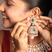 CZ Diamond Jhumkas