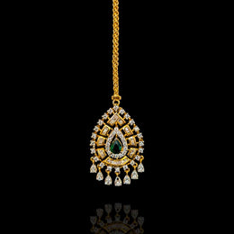 Delicate Diamond Look Bridal Maang Tikka in Small Size