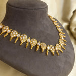 Delicate Polki Look Necklace in Gold Finish | Lightweight Bridal Jewellery