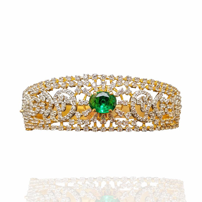 Diamond & Emerald Elegance Kada