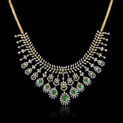 Diamond Look Necklace + Earring Set - An Ethereal &  Graceful Design
