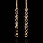 Diamond Look Side Ear Chain Mattal Design for Earrings