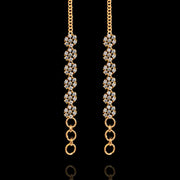 Diamond Look Side Ear Chain Mattal Design for Earrings