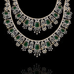 Diamond & Emerald Cascading Earrings - An Enchanted Forest Elegance