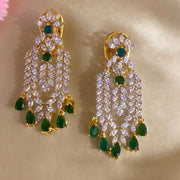 Diamond & Emerald Cascading Earrings: An Enchanted Forest Elegance
