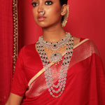 Distinct - Wedding  Necklace with Diamond Look Stones