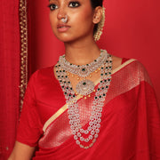 Distinct - Wedding  Necklace with Diamond Look Stones