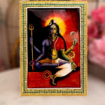 Shiv Parvati Enamelled Photo Frame