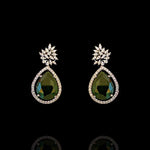 Drop Emerald Look Delicate Earrings