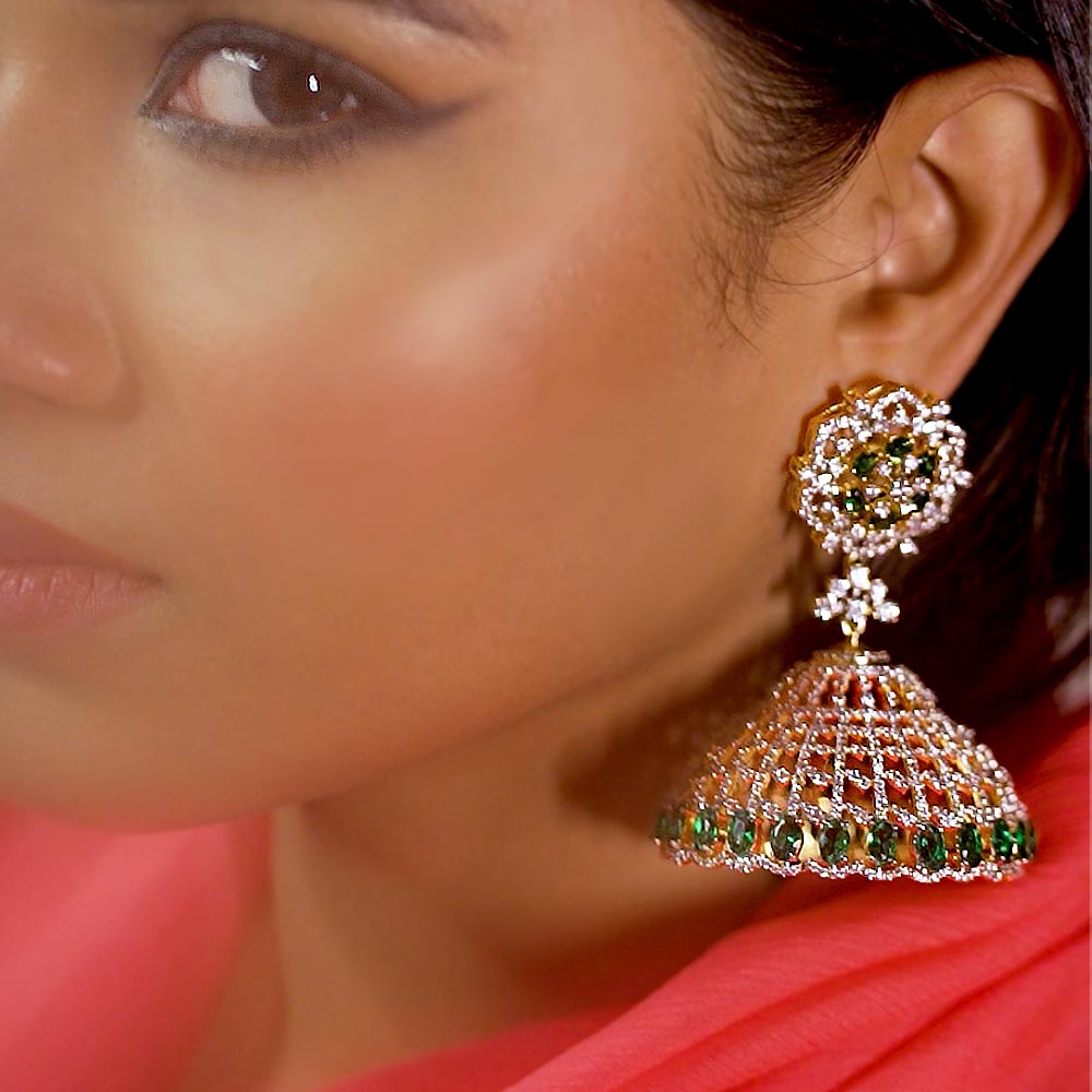 Elegance of Emeralds - Big Butta Earrings – Sneha Rateria Store