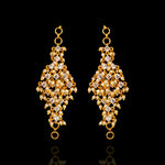 Elegant Champasaralu Matilu Bridal Ear Chain with Diamond Look