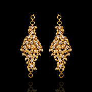 Elegant Champasaralu Matilu Bridal Ear Chain with Diamond Look