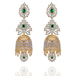 Eternal Emeralds - Detailed Long Haram Necklace + Earrings Set