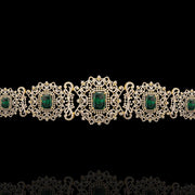 DIamond Look Vadanam with Emeralds
