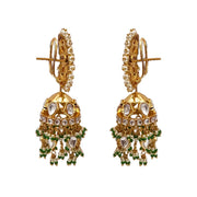 Emerald Polki Jhumka Earrings