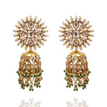 Magestic CZ Polki Bridal Choker + Earrings Set - Dazzling Elegance
