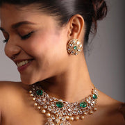  Polki Stud Earring Design With Emerald