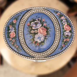 Enchanted Blooms -  Floral Enameled Dry Fruit Box