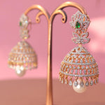 Enchanting South Indian Splendor - The Diamond Look Jhumka Bridal Earrings