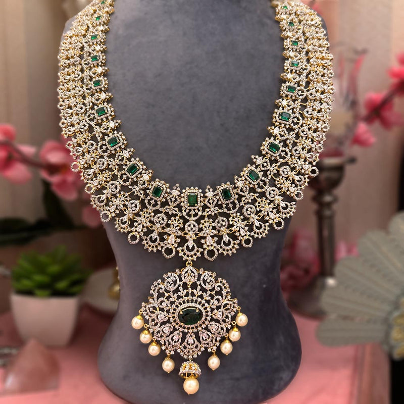 A Detailed Long Haram Necklace Design