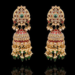 Bridal Jhumka Designs with Meenakari