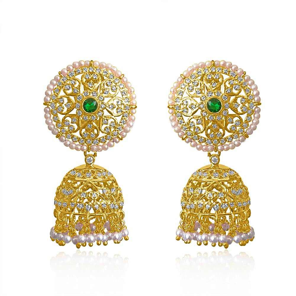 South Indian Bridal Jhumka Earrings

