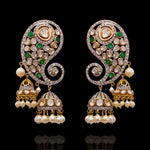 Exquisite Polki Look Ear Cuff with Jhumka Earrings with Vintage Look