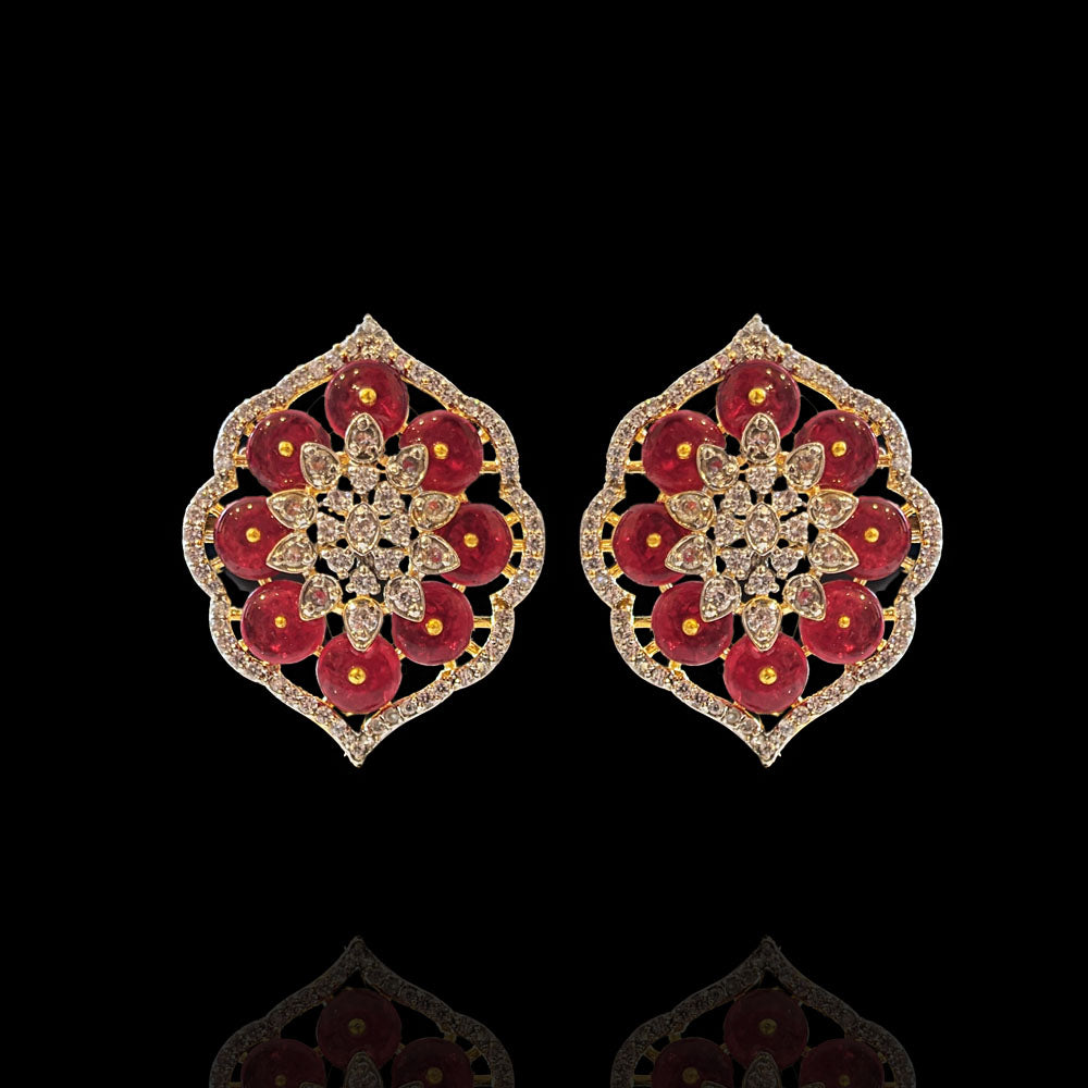 Exquisite Red Ruby Earrings