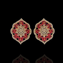 Exquisite Red Ruby Earrings