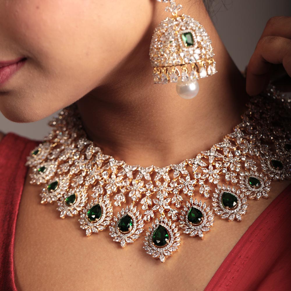 925 sterling silver handmade gorgeous peacock stylish cut stone gemstone  work necklace, wedding brides wedding Guttapusalu necklace set256 | TRIBAL  ORNAMENTS