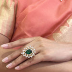 Exuberant Symphony - CZ Emerald Ring