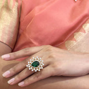Exuberant Symphony - CZ Emerald Ring